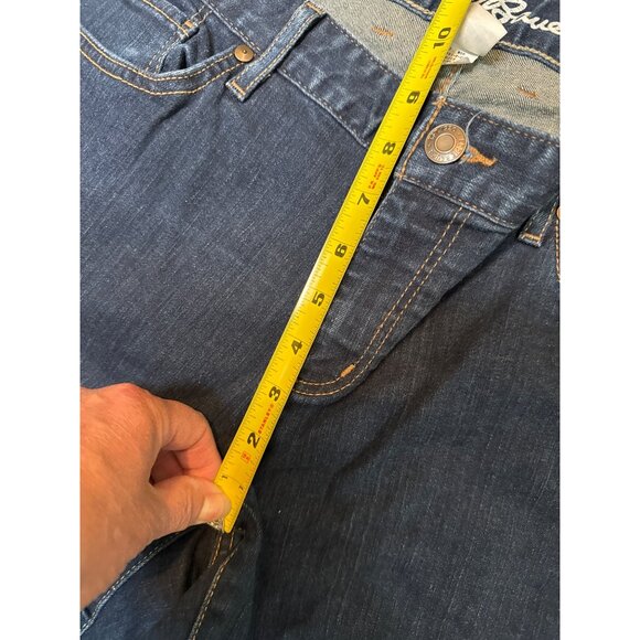 Eddie Bauer Slightly Curvy Straight Leg Jeans P14 Dark Denim - Picture 7 of 10